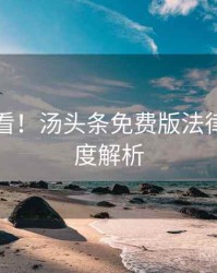 冲浪必看！汤头条免费版法律解读深度解析