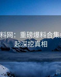 0253. 黑料网：重磅爆料合集盘点，一起深挖真相