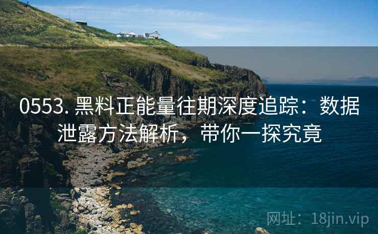 0553. 黑料正能量往期深度追踪：数据泄露方法解析，带你一探究竟