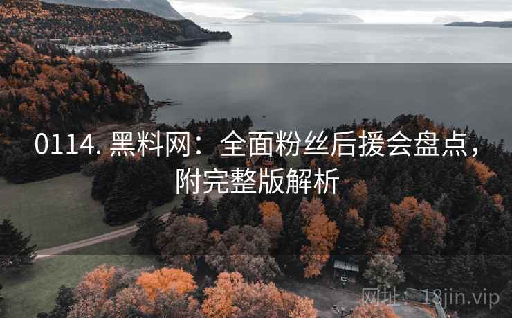 0114. 黑料网：全面粉丝后援会盘点，附完整版解析