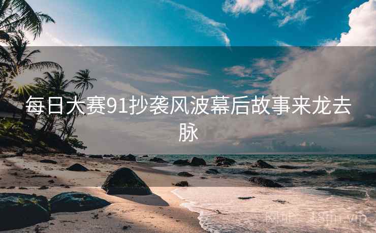 每日大赛91抄袭风波幕后故事来龙去脉