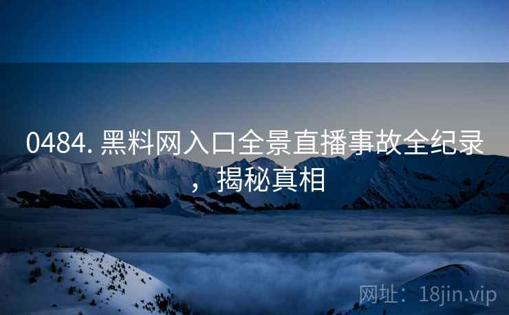 0484. 黑料网入口全景直播事故全纪录，揭秘真相